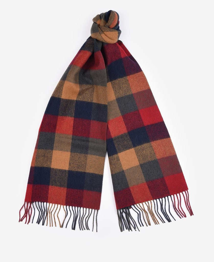 Barbour Trefill - New Check Tartan Scarf - Black Stewart