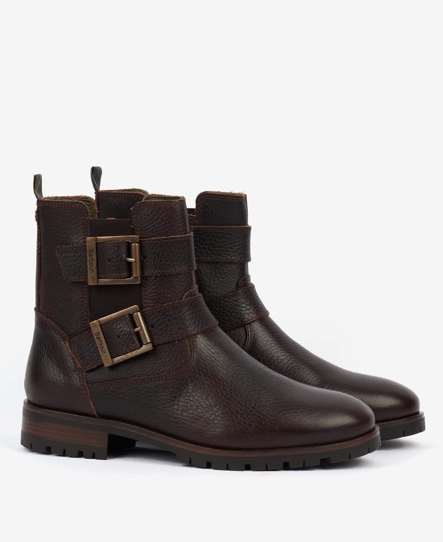 Barbour Domuskor Marina Boots Dark Brown Kormakur Skjoldur