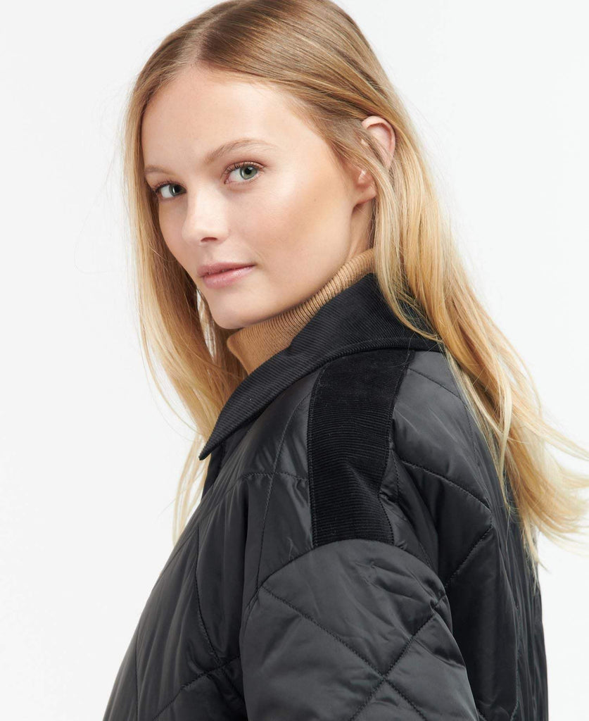 Barbour Vatteraður Dömujakki - Ryhope Quilt - Black/Ancient