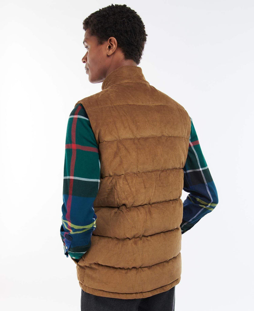 Barbour Vesti - Cord Baffle Gilet - Beige