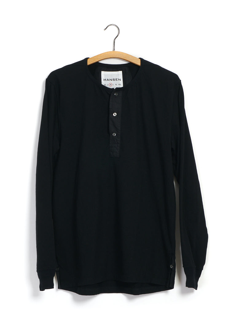 Hansen Henley Bolur Black Japan