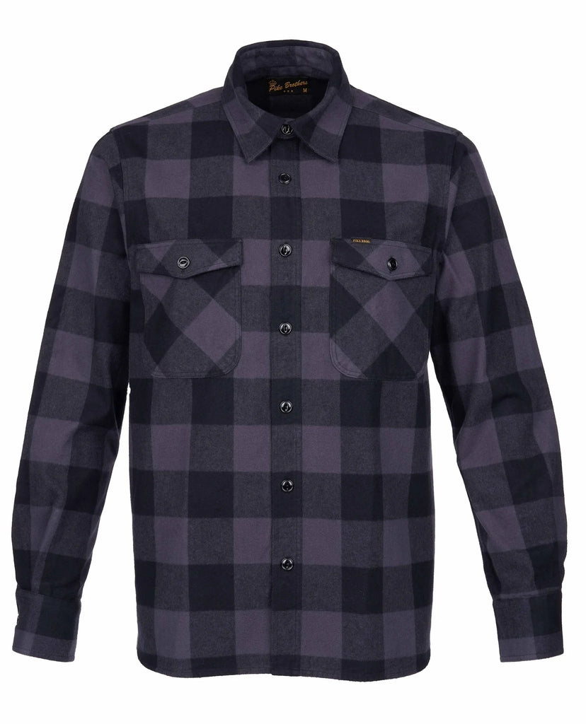 Pike Skyrta Buffalo Grey Flannel