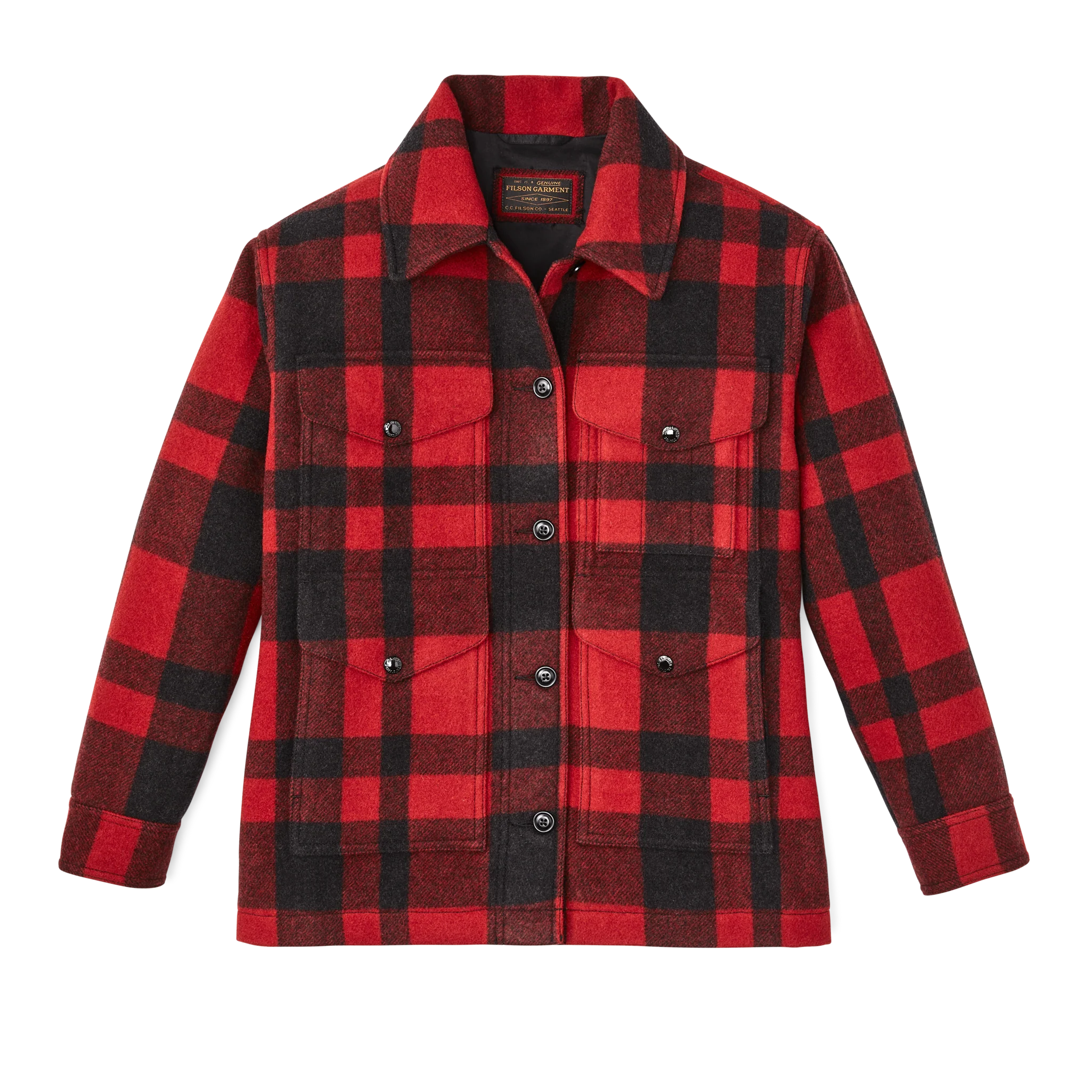 Filson Dömu Yfirskyrta Red Black Plaid