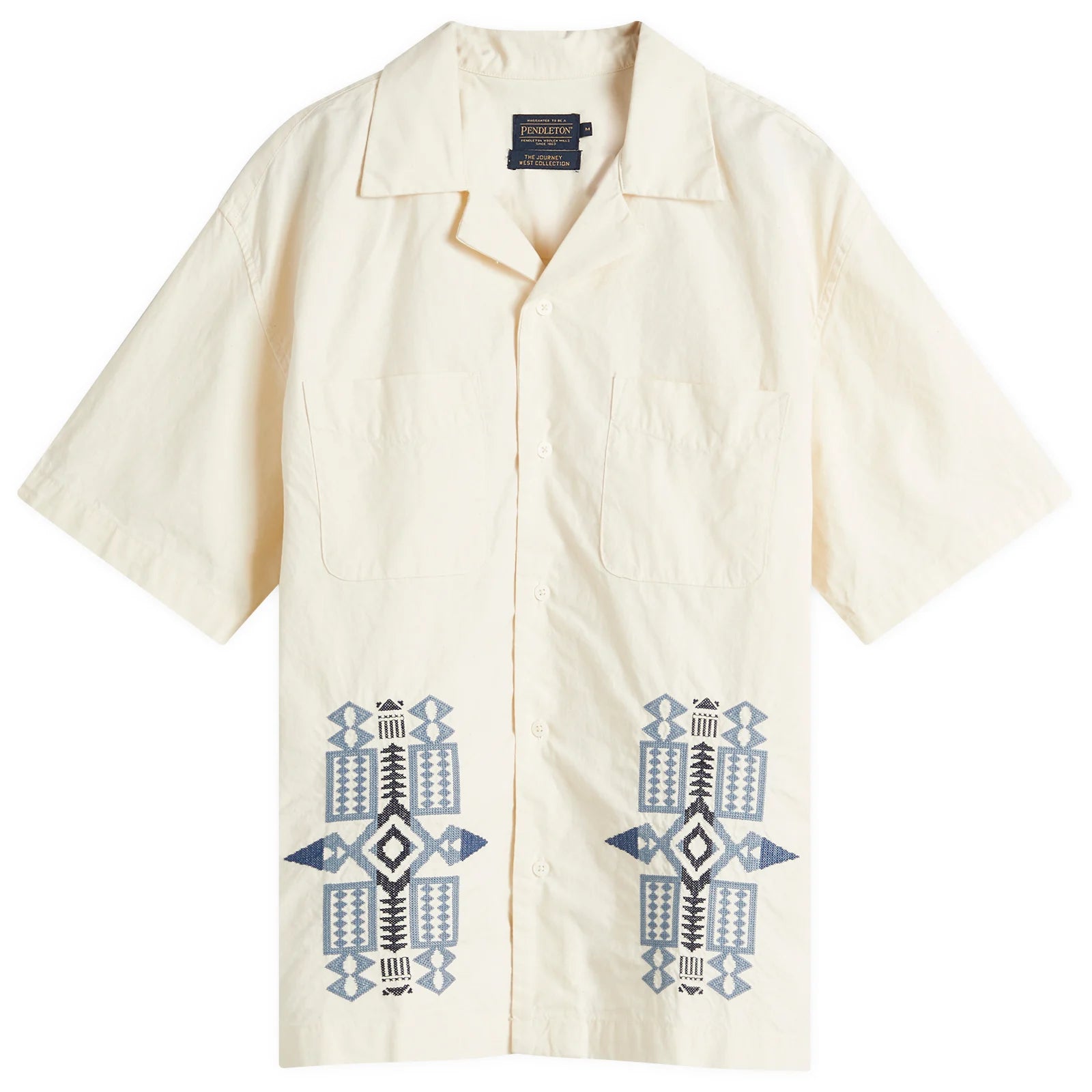 Pendleton Stuttermaskyrta Camp Collar Fire Legend