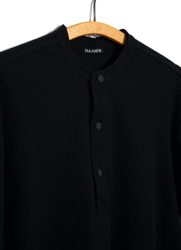 Hansen Long Sleeve Henley Black