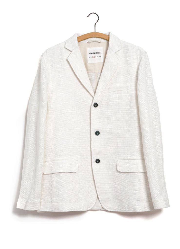 Charlie Three Button Blazer Off White