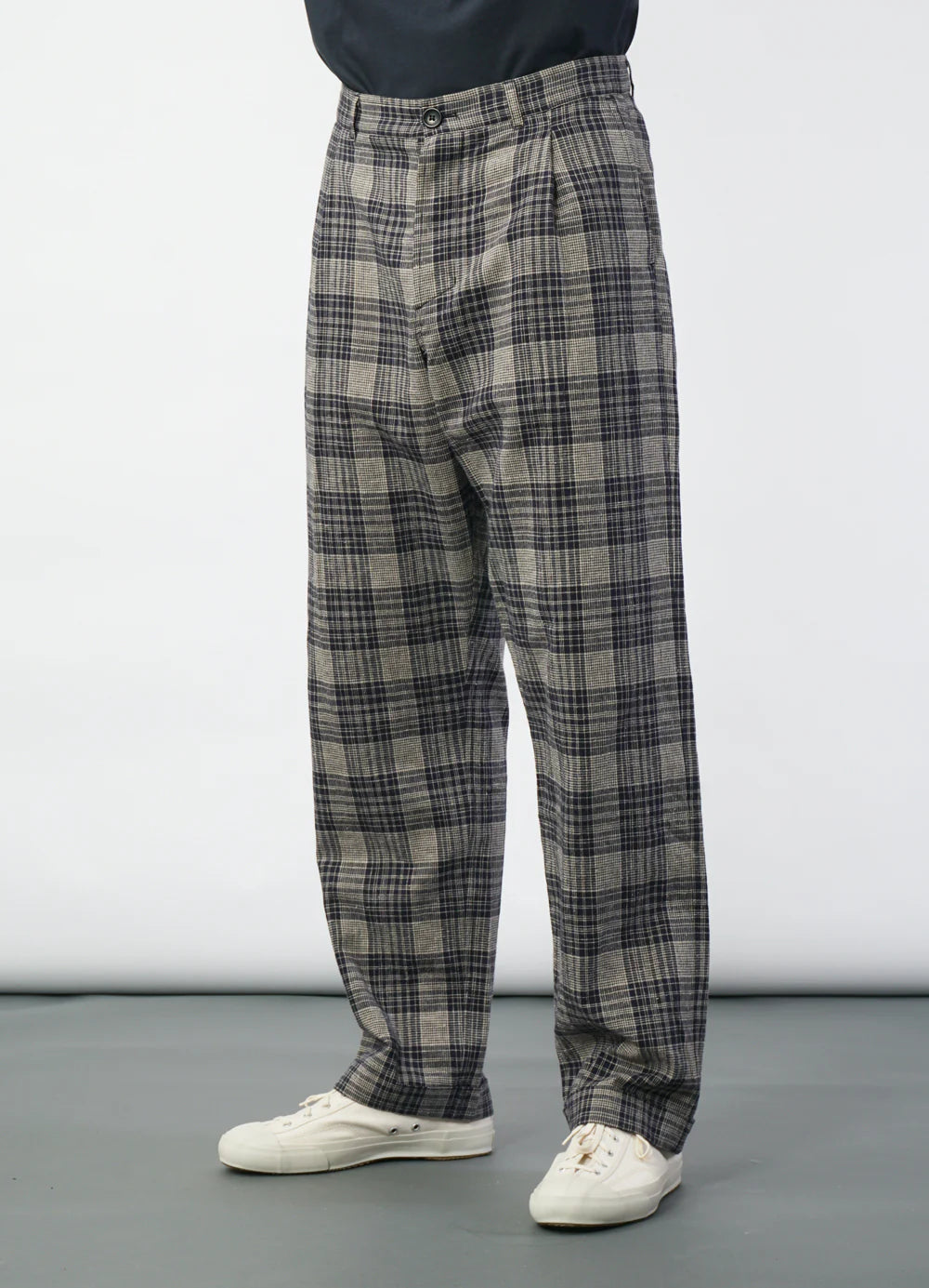 Hansen Buxur Sune Navy Ecru Check