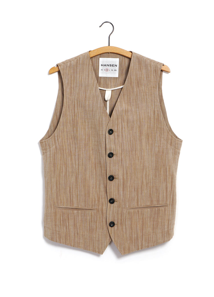 Daniel Casual Waistcoat Sepia