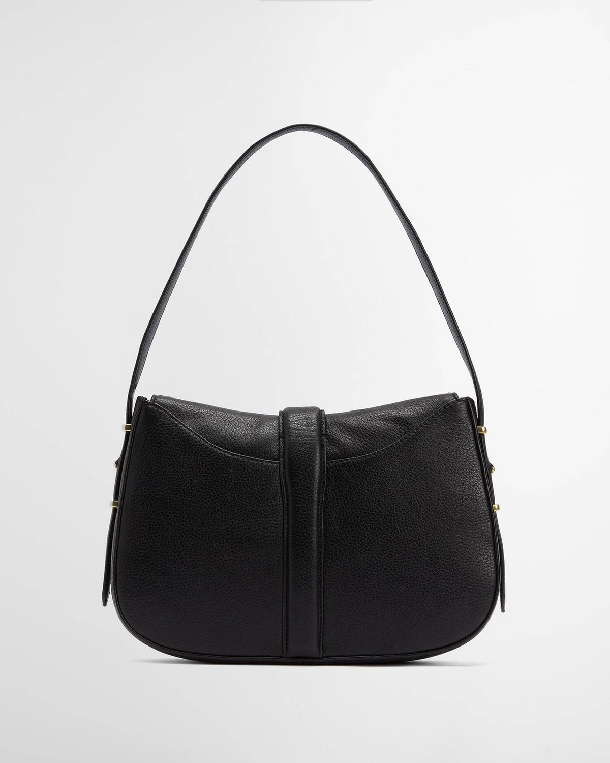 Babour Leather Shoulder Bag Black