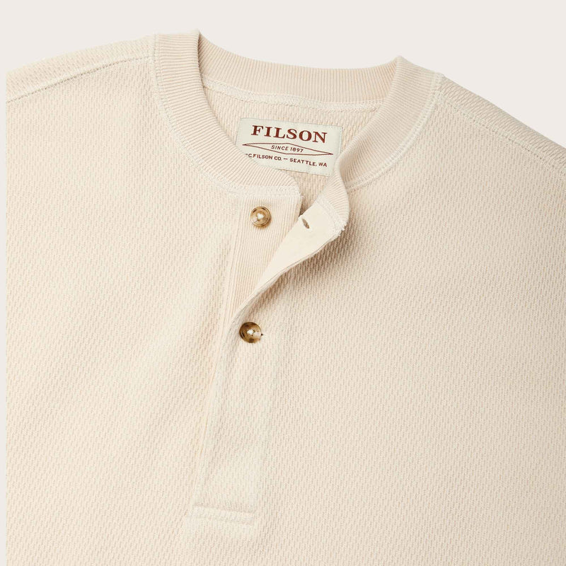 Filson Waffle Knit Henley HvÃ­tur
