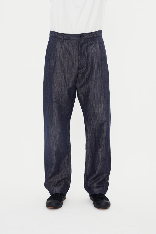 Hansen Sune Pleated Trousers Navy
