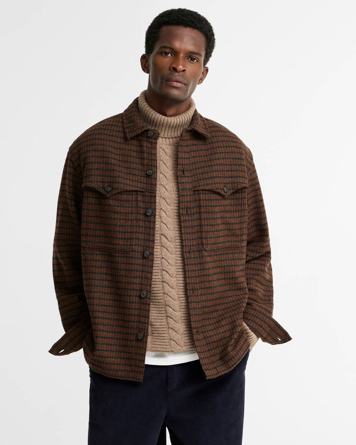 Barbour Hatfield Oversized Hounstooth Overshirt - Kormákur & Skjöldur
