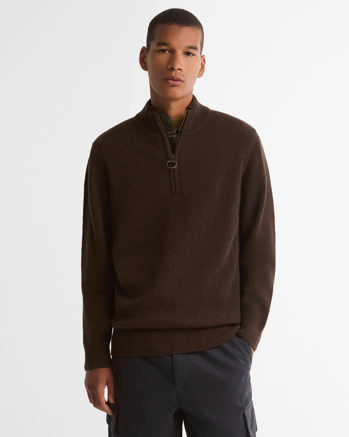 Barbour Holden Half Zip Oak