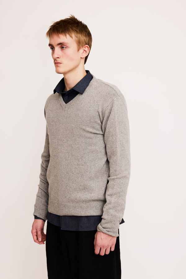 K&S Kasmír - Peysa V Neck Perla