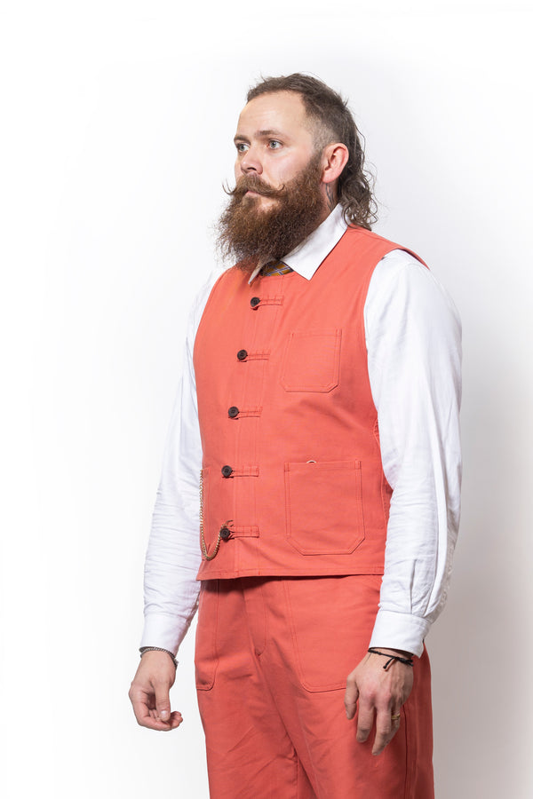 K&S AW25 Hversdagsföt Vikapiltavesti í kvöldroða vesti 