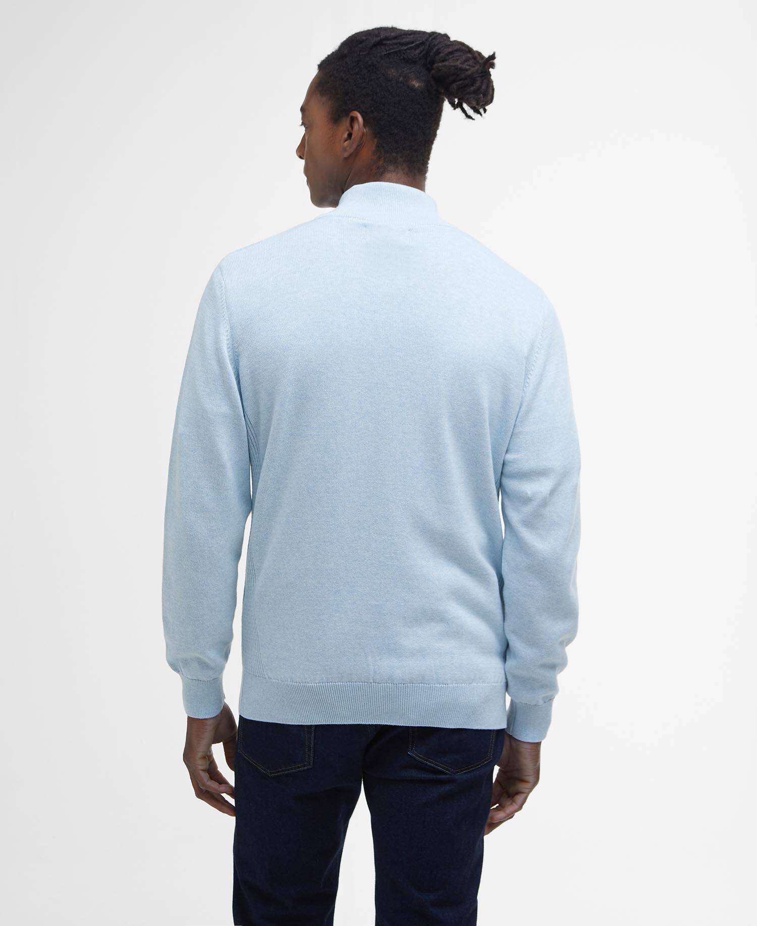 Barbour Cotton Half Zip Peysa Ocean Sky