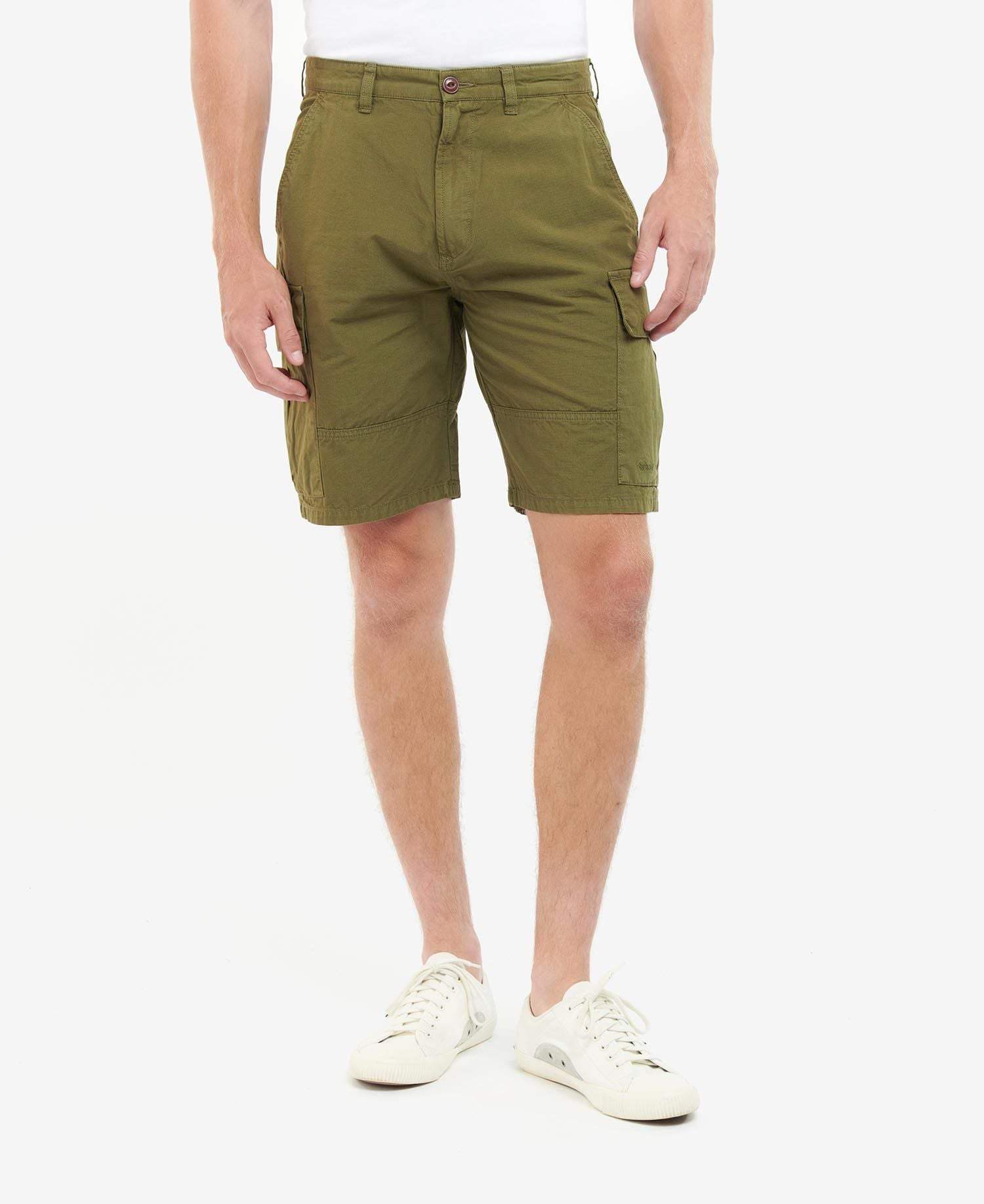Barbour Stuttbuxur - Ess. Ripstop Cargo Shorts - Ivy Green - Kormákur & Skjöldur