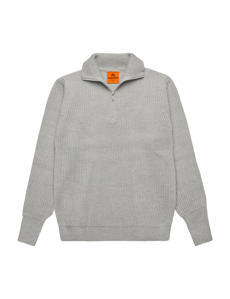 Andersen Peysa Half Zip Light Grey