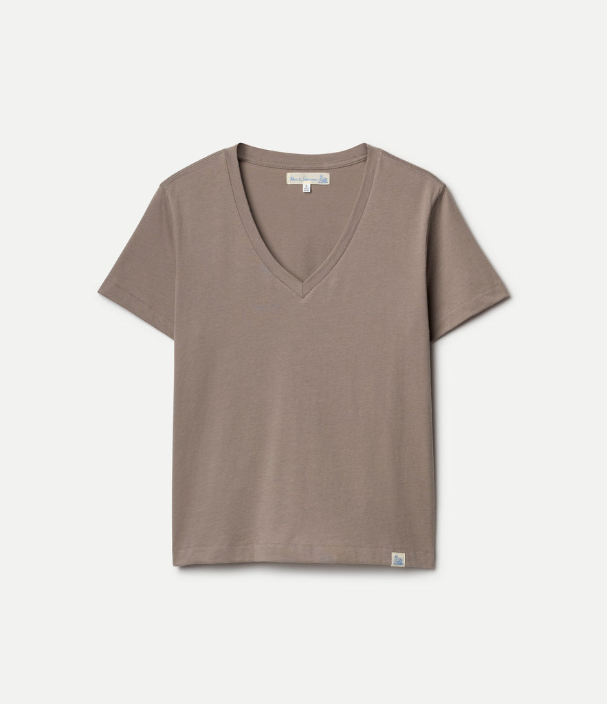 Merz B. Schwanen Pima Cotton V Neck Tee