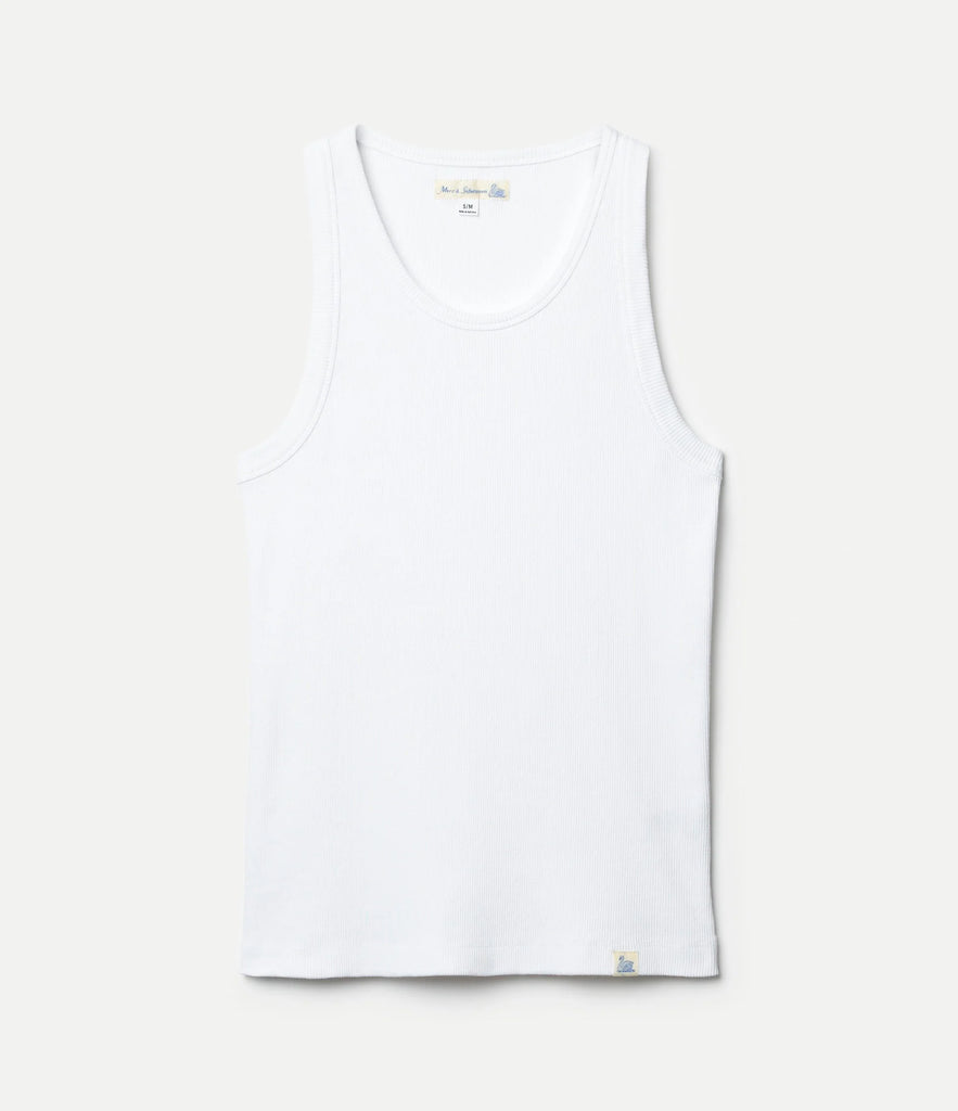Merz B. Schwanen Cotton Tank Top White