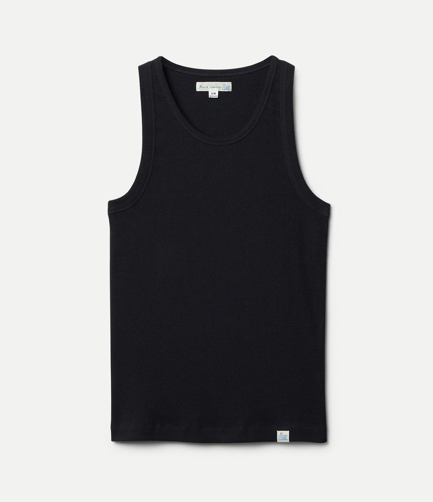 Merz B. Schwanen Cotton Tank Top Black