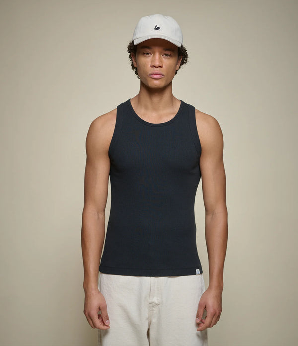 Merz B. Schwanen Cotton Tank Top Black