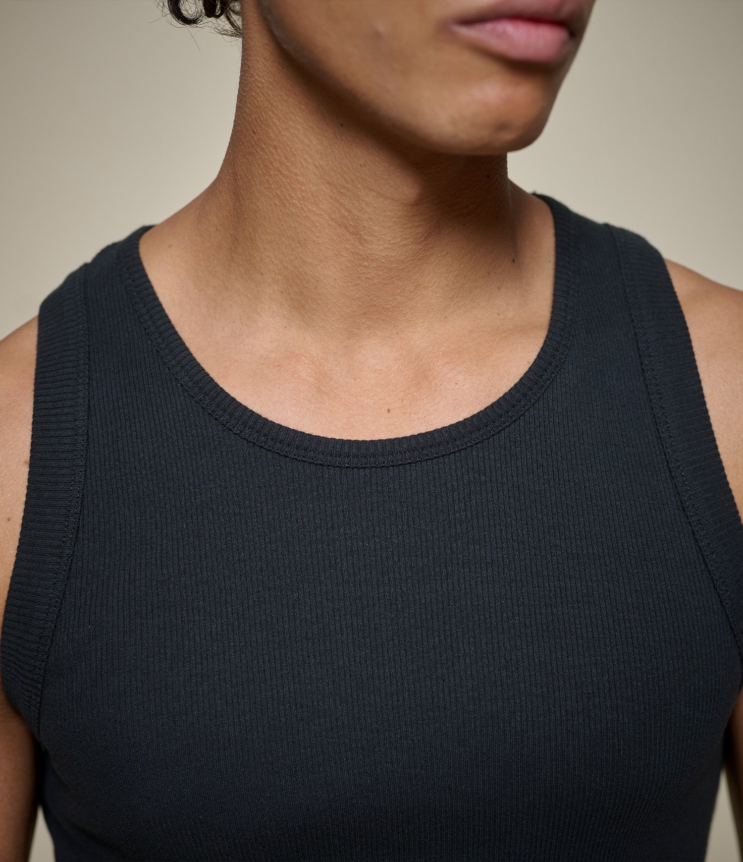 Merz B. Schwanen Cotton Tank Top Black