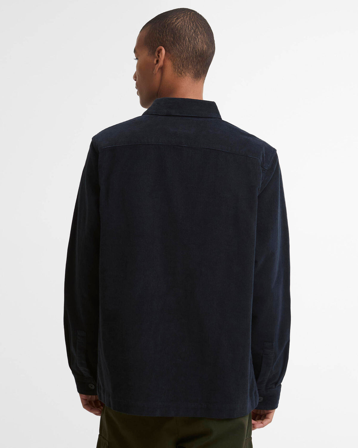 Barbour Tartan Trim Cord Overshirt Navy