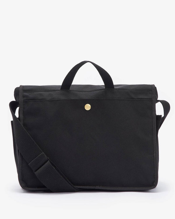 Barbour Field Wax Messenger Bag Black