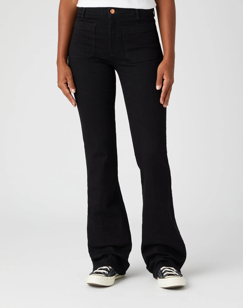 Wrangler Gallabuxur Flare Retro Black