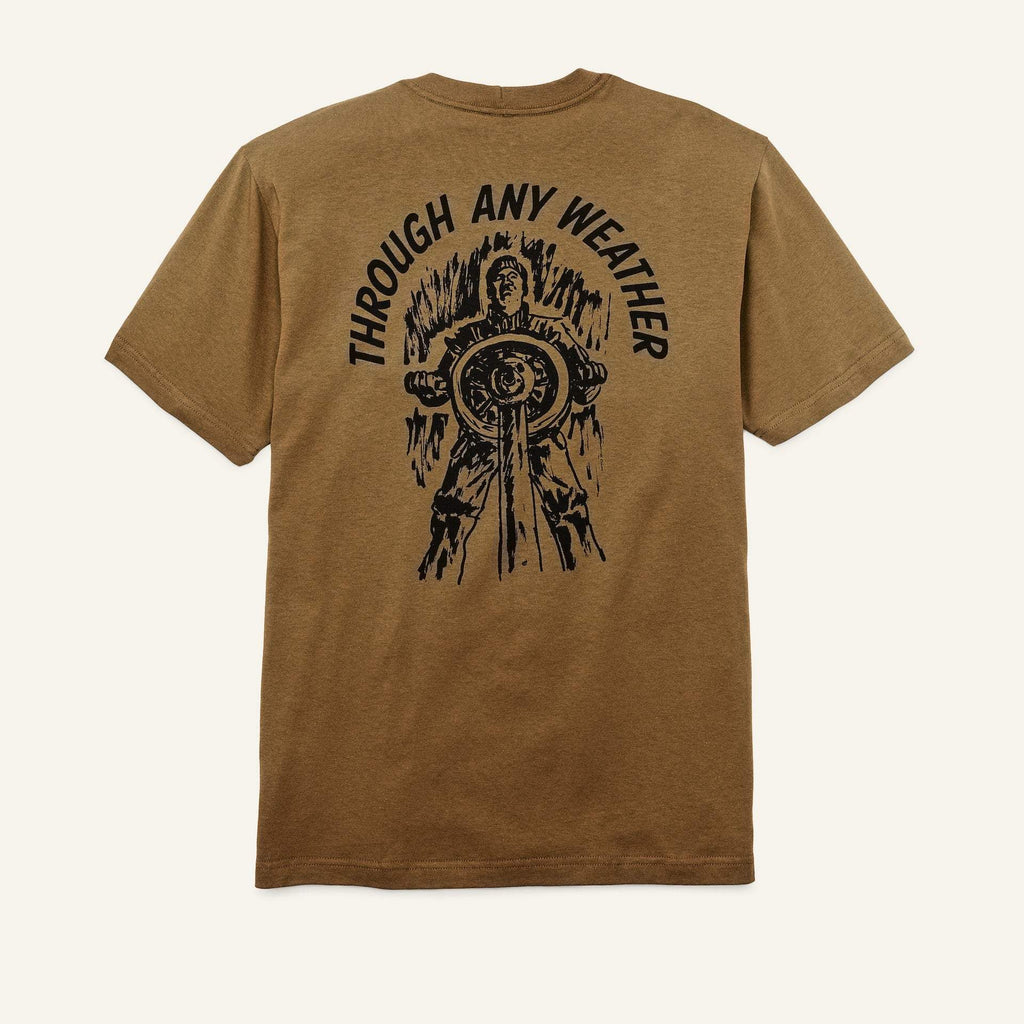 Filson Stuttermabolur - Pioneer Graphic T-shirt - Gold Ochre/Captain