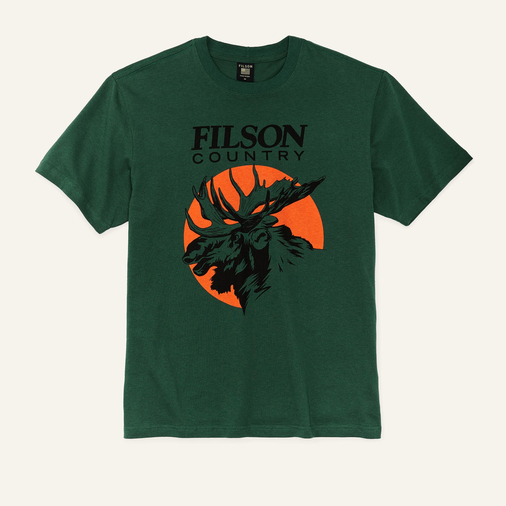Filson Stuttermabolur - Pioneer Graphic T-shirt - Green Moose