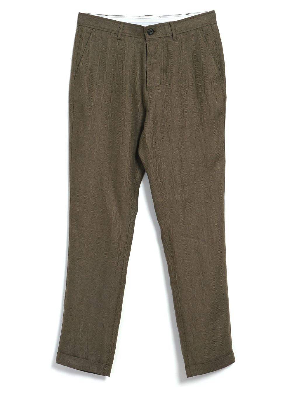 Hansen Buxur - Finn - Khaki Linen - Kormákur & Skjöldur