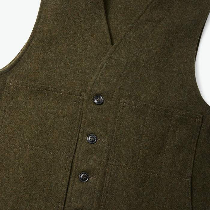 Filson Vesti - Mackinaw Wool Vest - Forest Green - Kormákur & Skjöldur