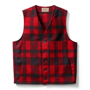 Filson Vesti - Mackinaw Wool Vest - Red Black - Kormákur & Skjöldur