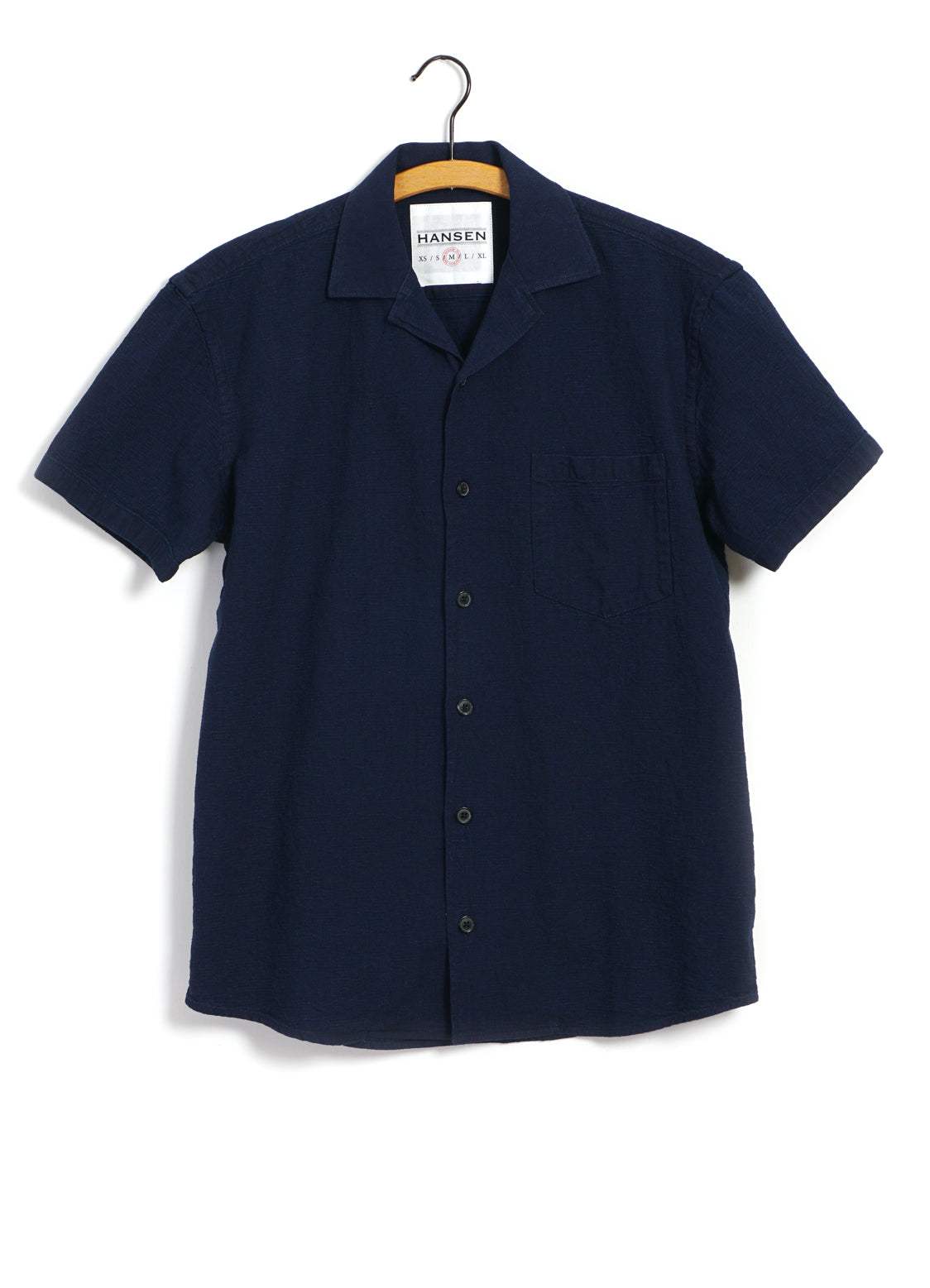Hansen Stuttermaskyrta - Jonny - Indigo