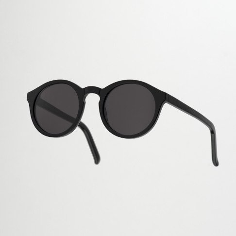 Monokel Eyewear Sólgleraugu - Barstow Black - Grey Solid Lens