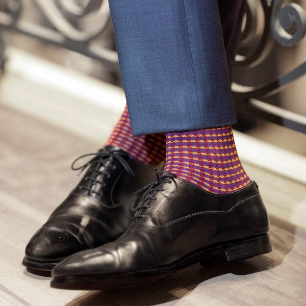 London Sock - Shaken And Strirred Mustard Sokkar- Herrafataverslun Kormáks & Skjaldar
