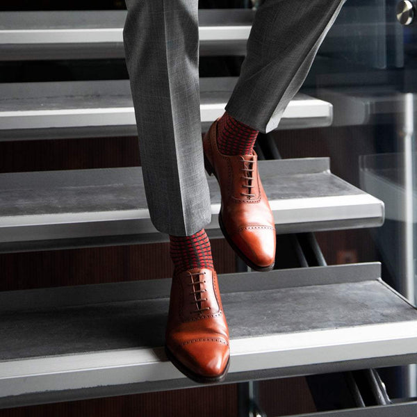 London Sock - Shaken And Stirred Red Sokkar- Herrafataverslun Kormáks & Skjaldar