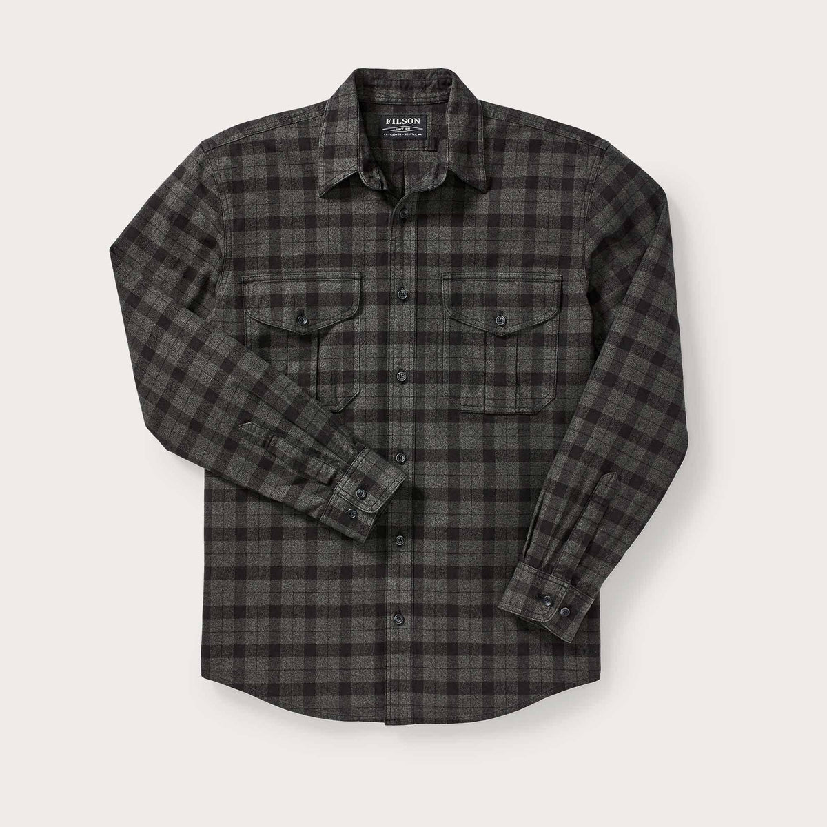 Filson Skyrta - Alaskan Guide Shirt - Heather Grey/Black - Kormákur & Skjöldur