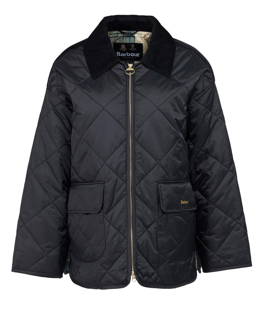 Barbour Vatteraður Dömujakki - Ryhope Quilt - Black/Ancient