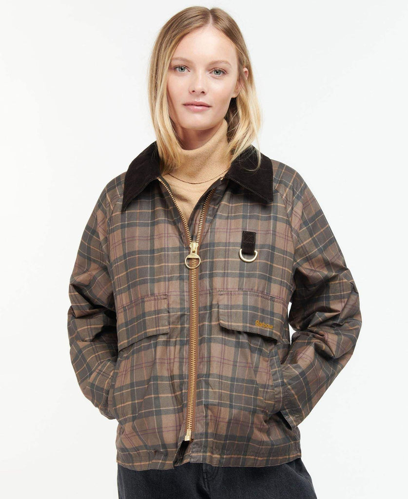 Barbour checked jacket store