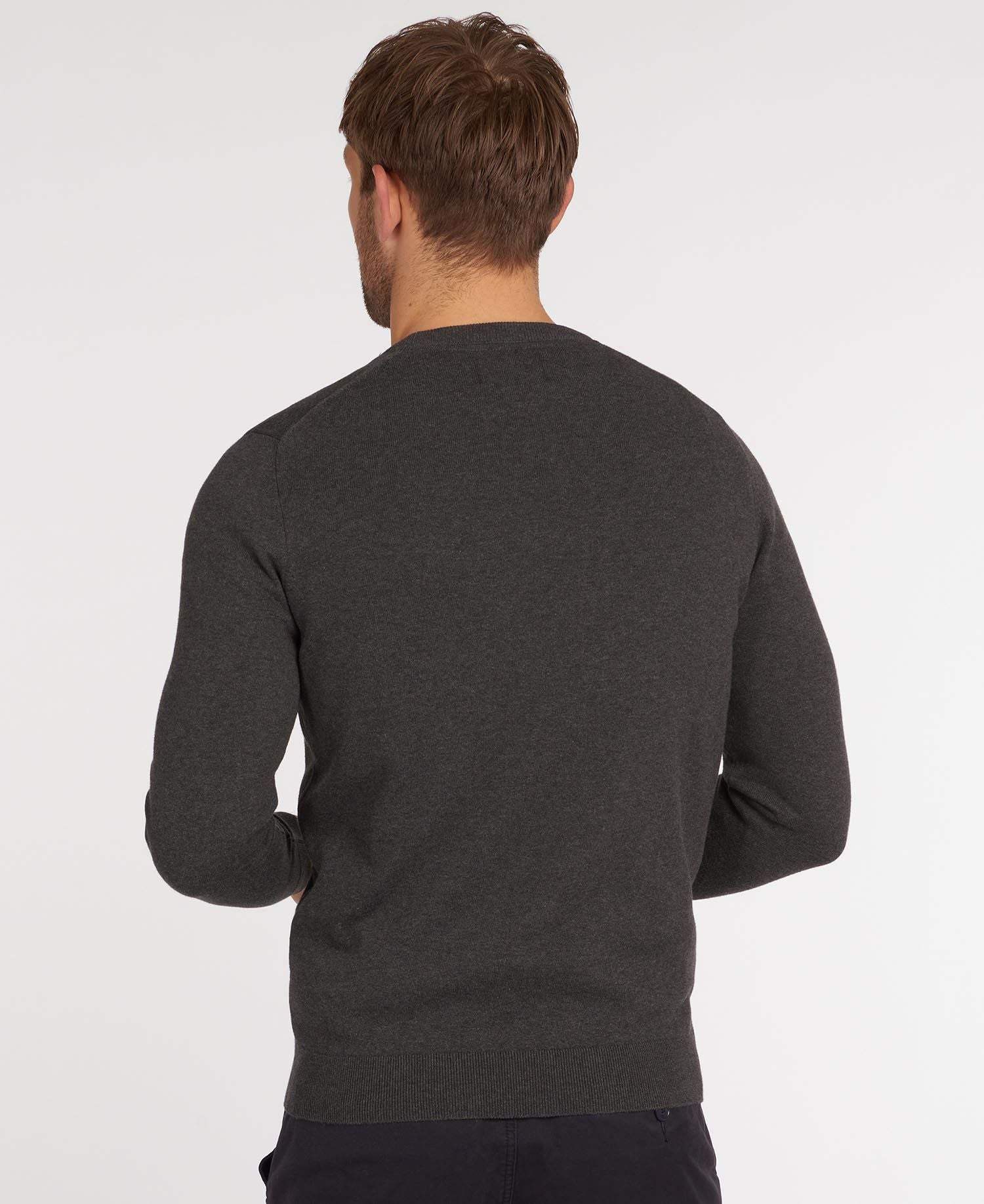 Barbour Peysa - Pima Cotton Crew Neck - Charcoal - Kormákur & Skjöldur