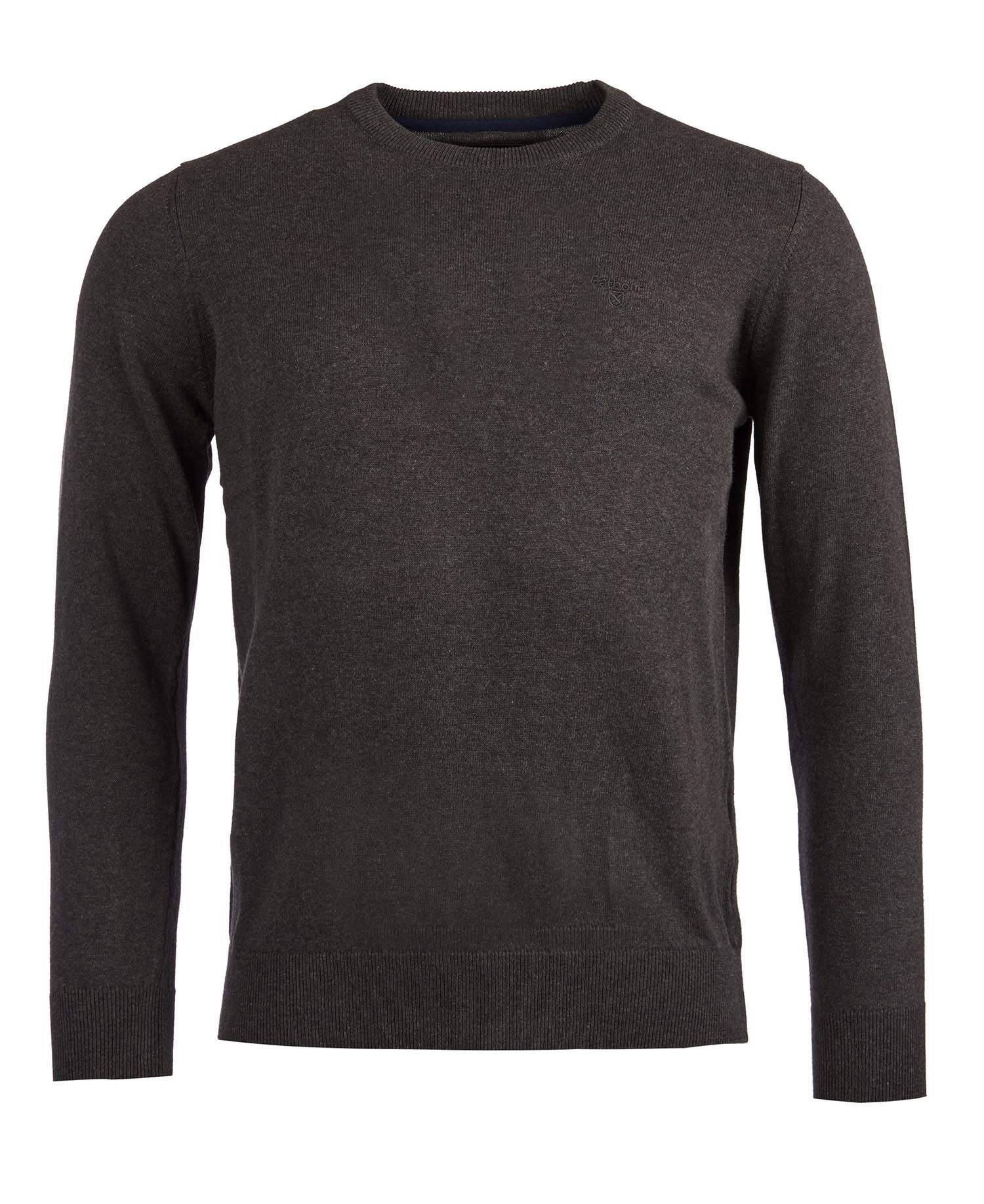 Barbour Peysa - Pima Cotton Crew Neck - Charcoal - Kormákur & Skjöldur