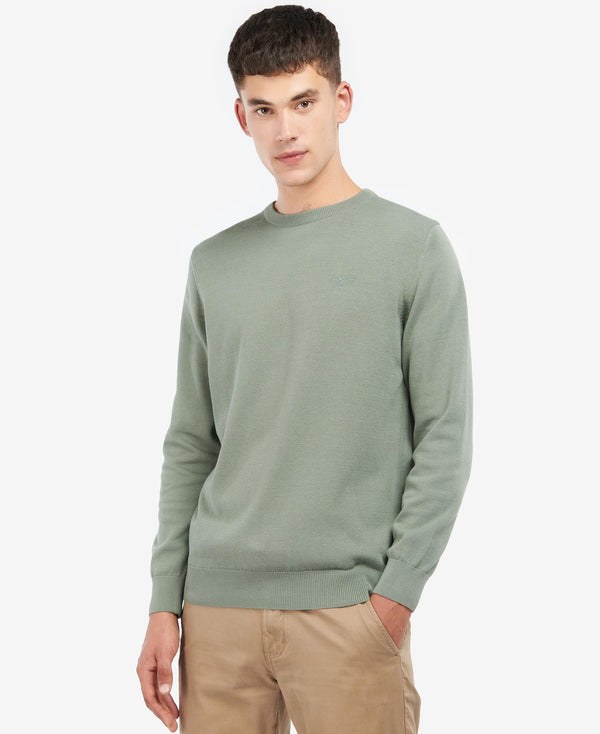 Barbour Peysa - Pima Cotton Crew Neck - Agave Green
