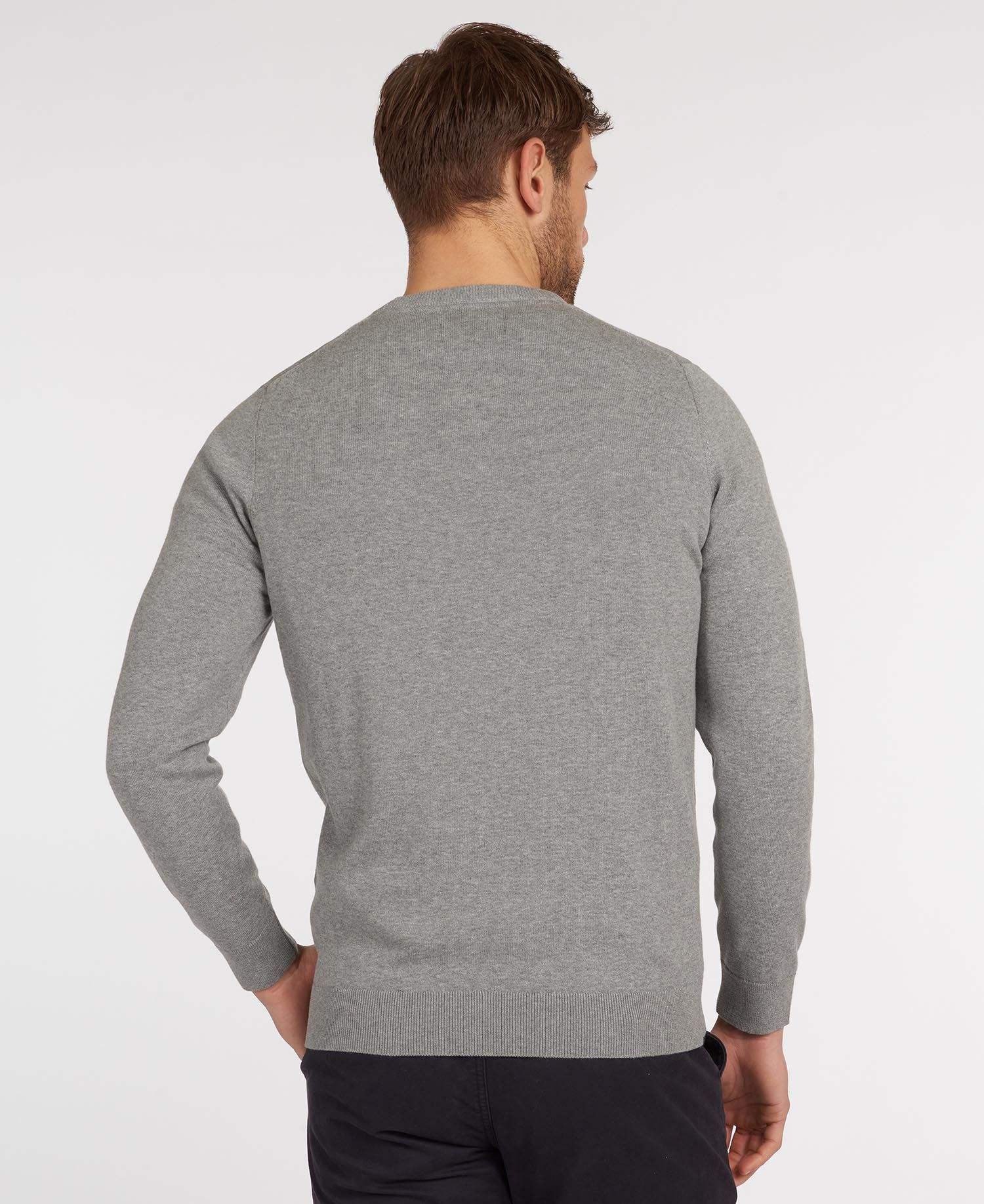 Barbour Peysa - Pima Cotton Crew Neck - Grey - Kormákur & Skjöldur