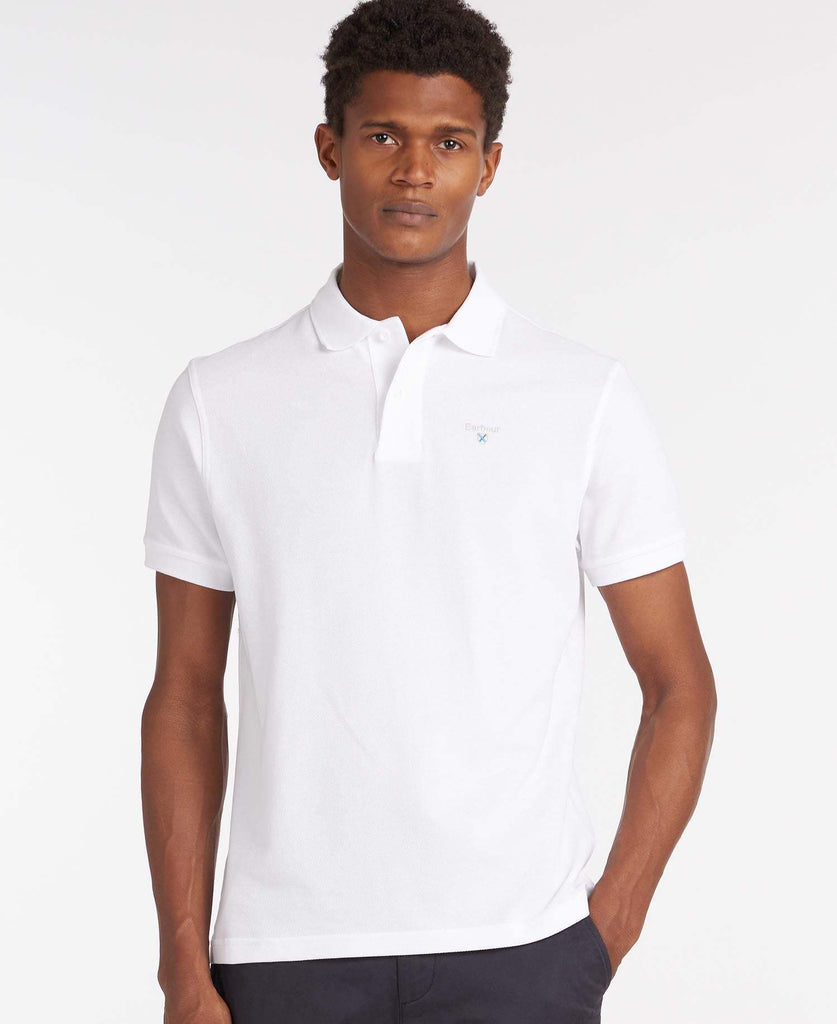 Barbour polo mens white outlet