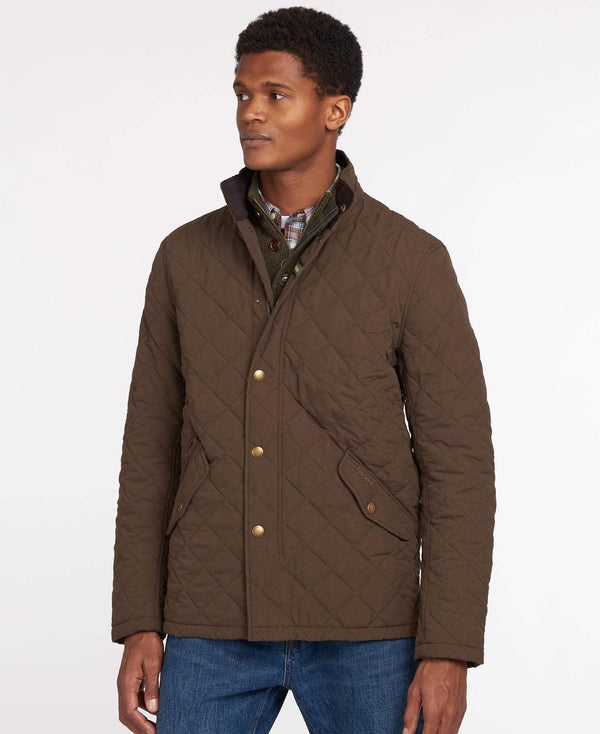 Barbour Vatteraður Jakki - Shoveler Quilted Jacket - Dark Olive