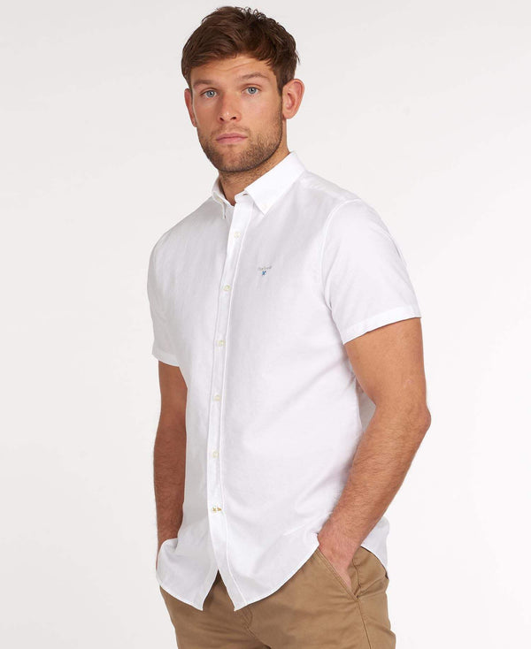 Barbour Stuttermaskyrta - Oxford 3 Tailored Fit - White