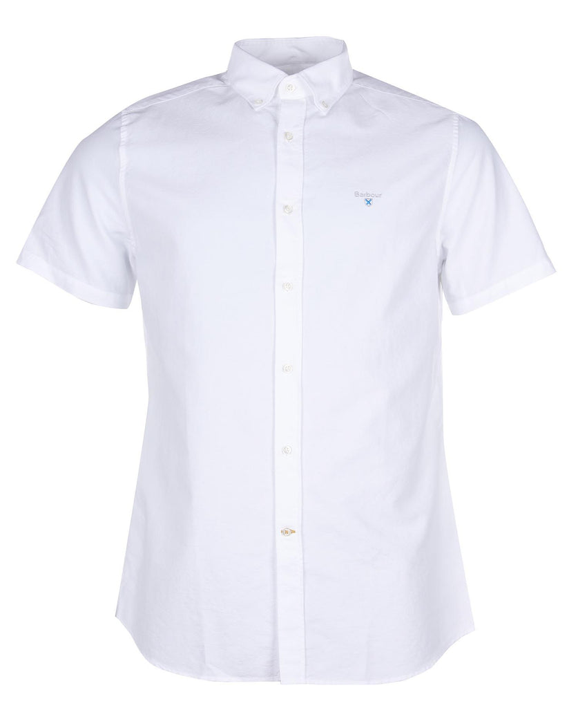 Barbour Stuttermaskyrta - Oxford 3 Tailored Fit - White